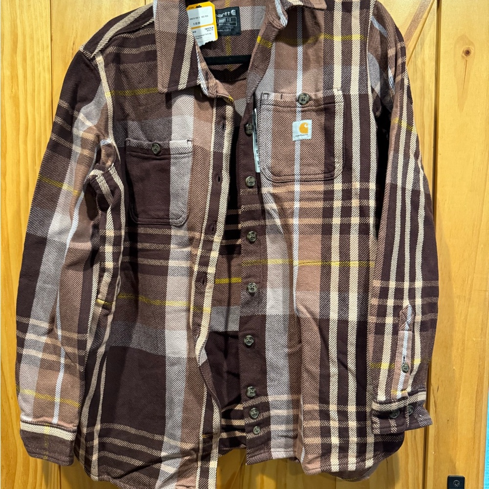 Carhartt Brown Plaid Loose Fit Shirt